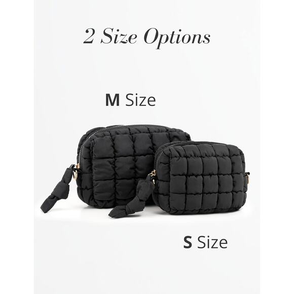 Quilted Makeup Bag Small Lavender Puffer Cosmetic Organizer Travel Pouch Soft - Picture 7 of 7